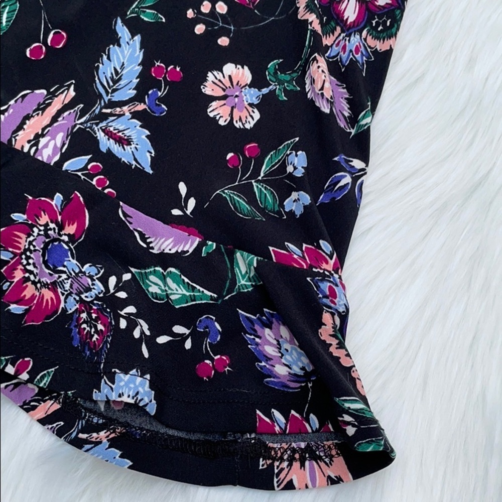 Leota dress black floral women’s size small - Picture 5 of 8
